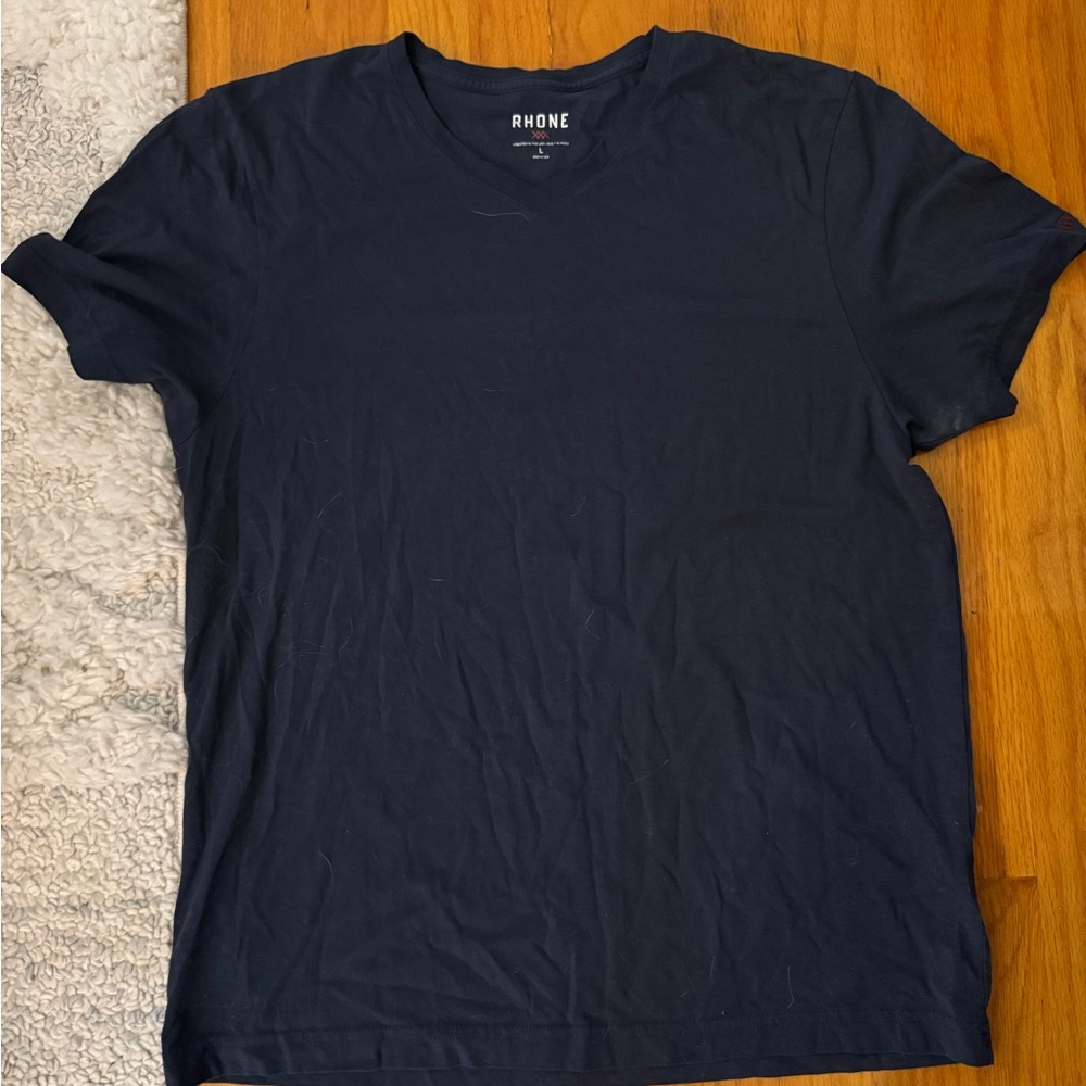 RHONE Men's Navy Short-Sleeve Crew Tee